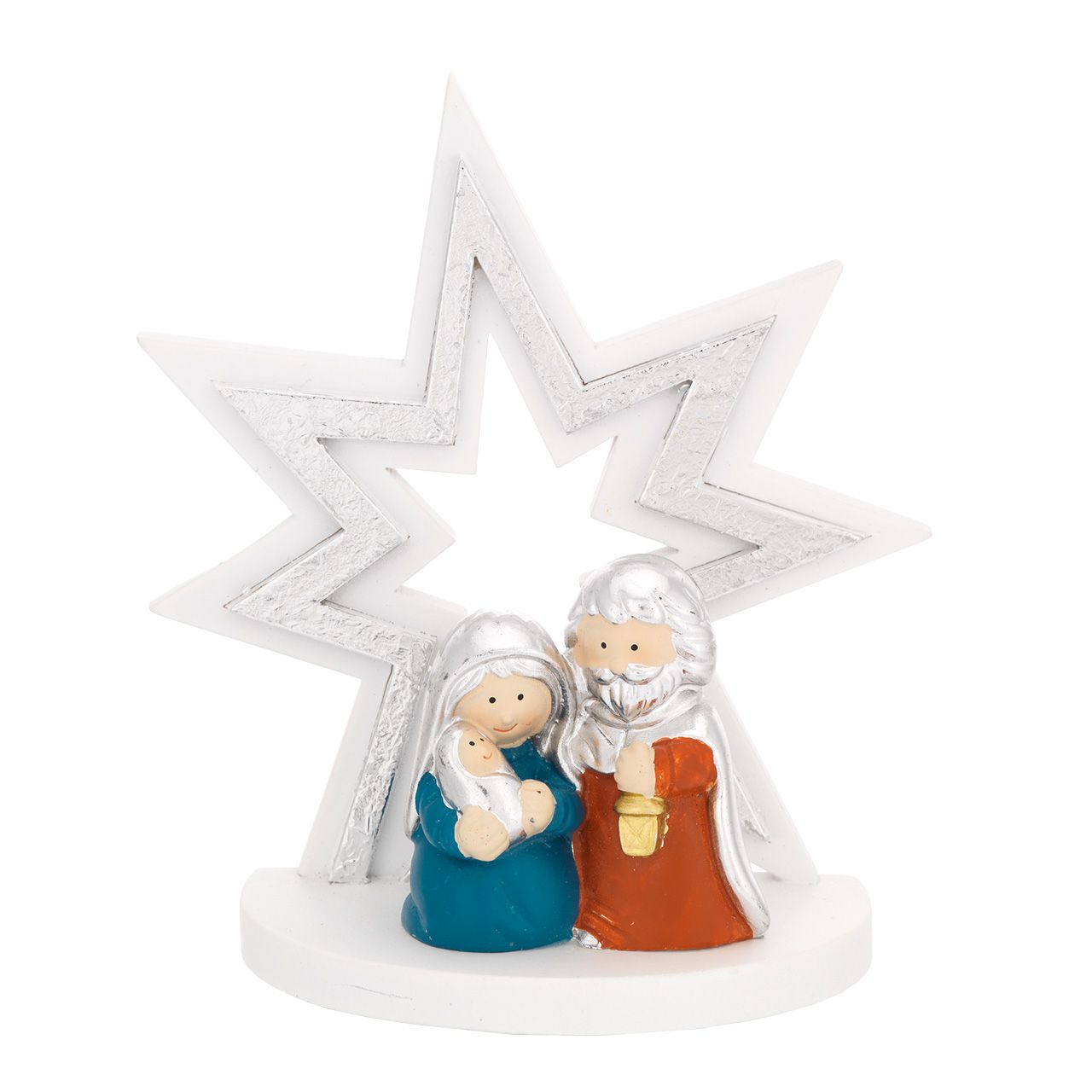 ALBERO STELLA H. 125 ARGENTO CON PRESEPE